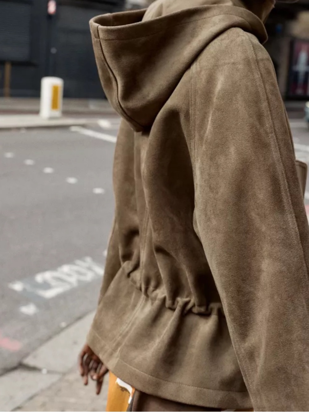 Zara NWT hooded faux suede jacket 8372/284 - Picture 6 of 11
